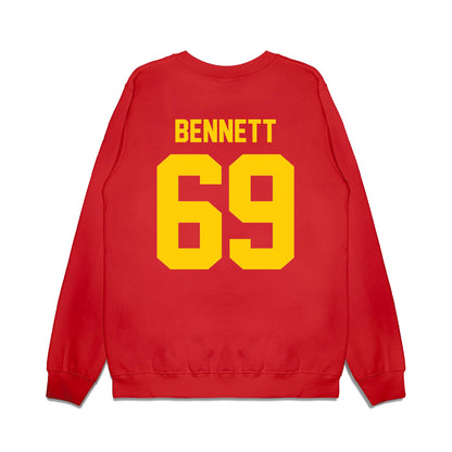 Maryland - NCAA Football : Logan Bennett - Vintage Helmet Premium Crewneck Sweatshirt-1