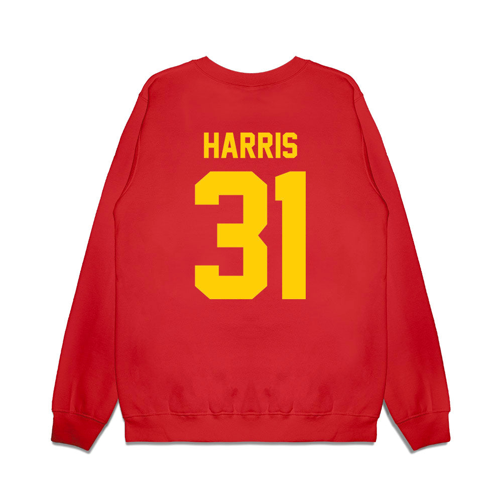 Maryland - NCAA Football : Michael Harris - Vintage Helmet Premium Crewneck Sweatshirt-1