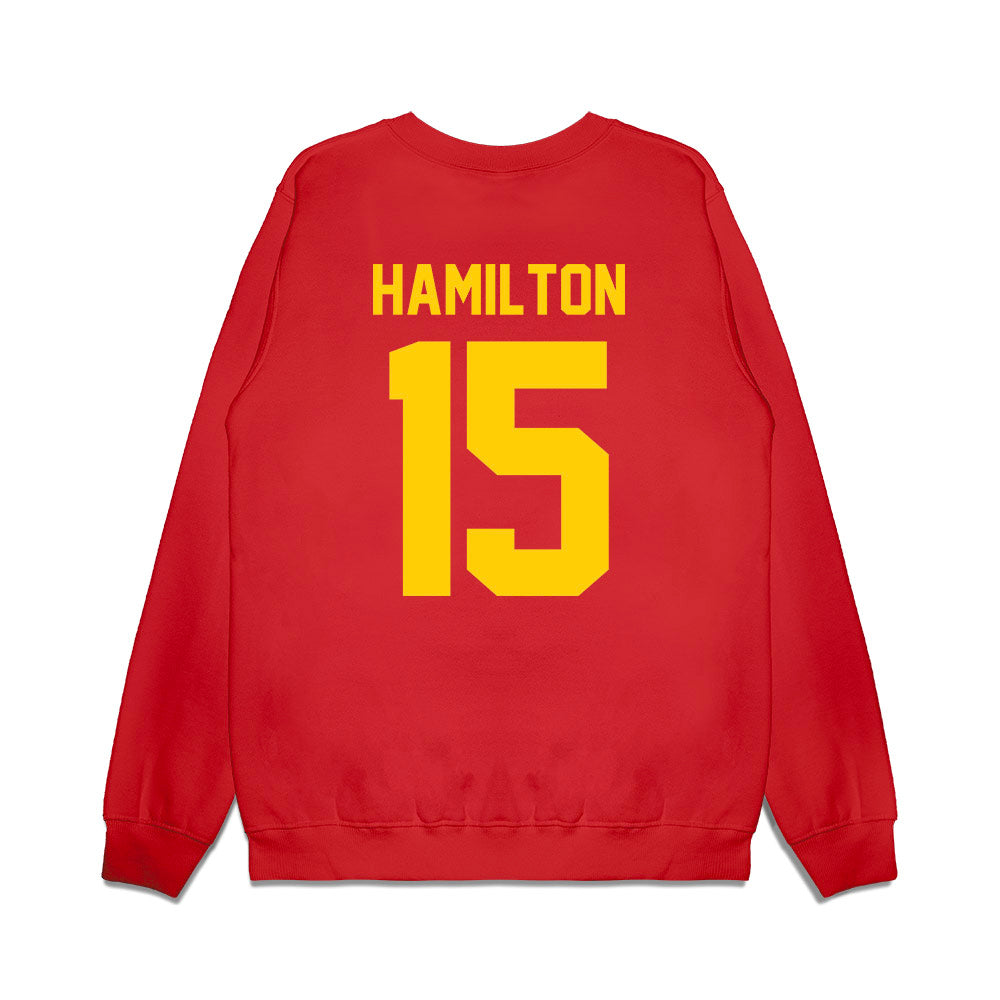Maryland - NCAA Football : Jackson Hamilton - Vintage Helmet Premium Crewneck Sweatshirt-1
