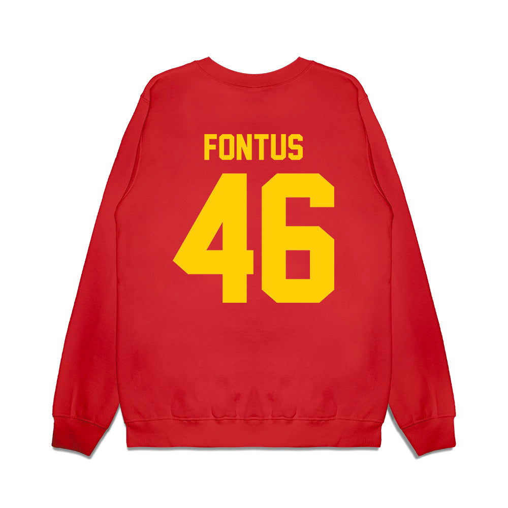 Maryland - NCAA Football : Dillan Fontus - Vintage Helmet Premium Crewneck Sweatshirt-1