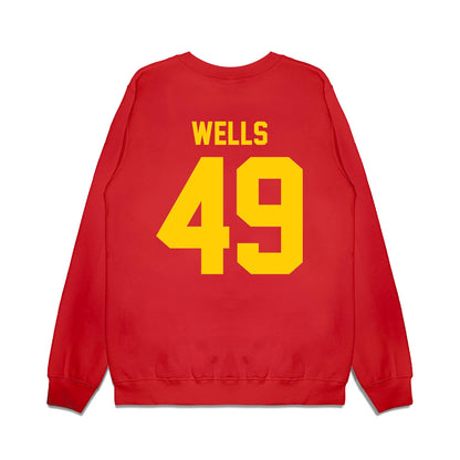Maryland - NCAA Football : Chris Wells - Vintage Helmet Premium Crewneck Sweatshirt-1