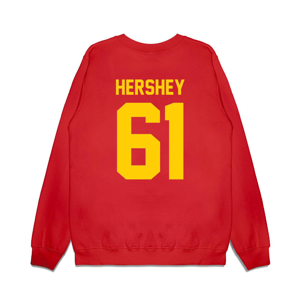 Maryland - NCAA Football : Michael Hershey - Vintage Helmet Premium Crewneck Sweatshirt-1
