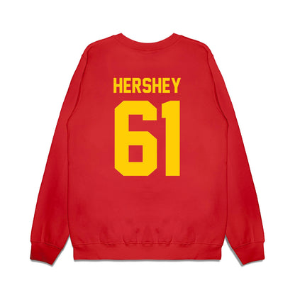 Maryland - NCAA Football : Michael Hershey - Vintage Helmet Premium Crewneck Sweatshirt-1