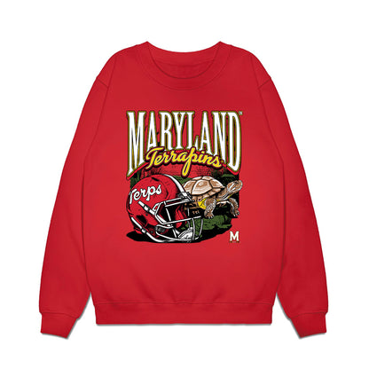Maryland - NCAA Football : Daniel Wingate - Vintage Helmet Premium Crewneck Sweatshirt-0