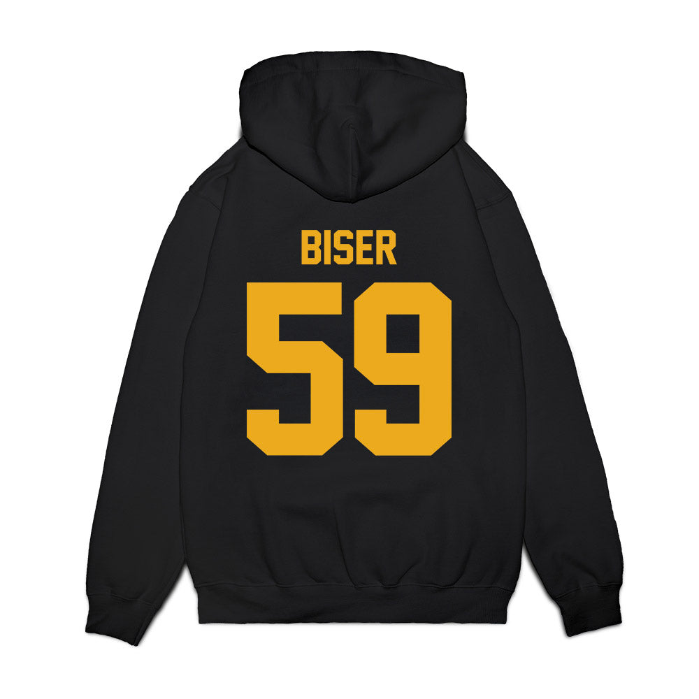 West Virginia - NCAA Football : Jackson Biser - Vintage Helmet Premium Hooded Sweatshirt-1