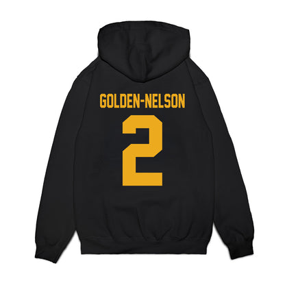 West Virginia - NCAA Football : Devonte Golden-Nelson - Vintage Helmet Premium Hooded Sweatshirt-1
