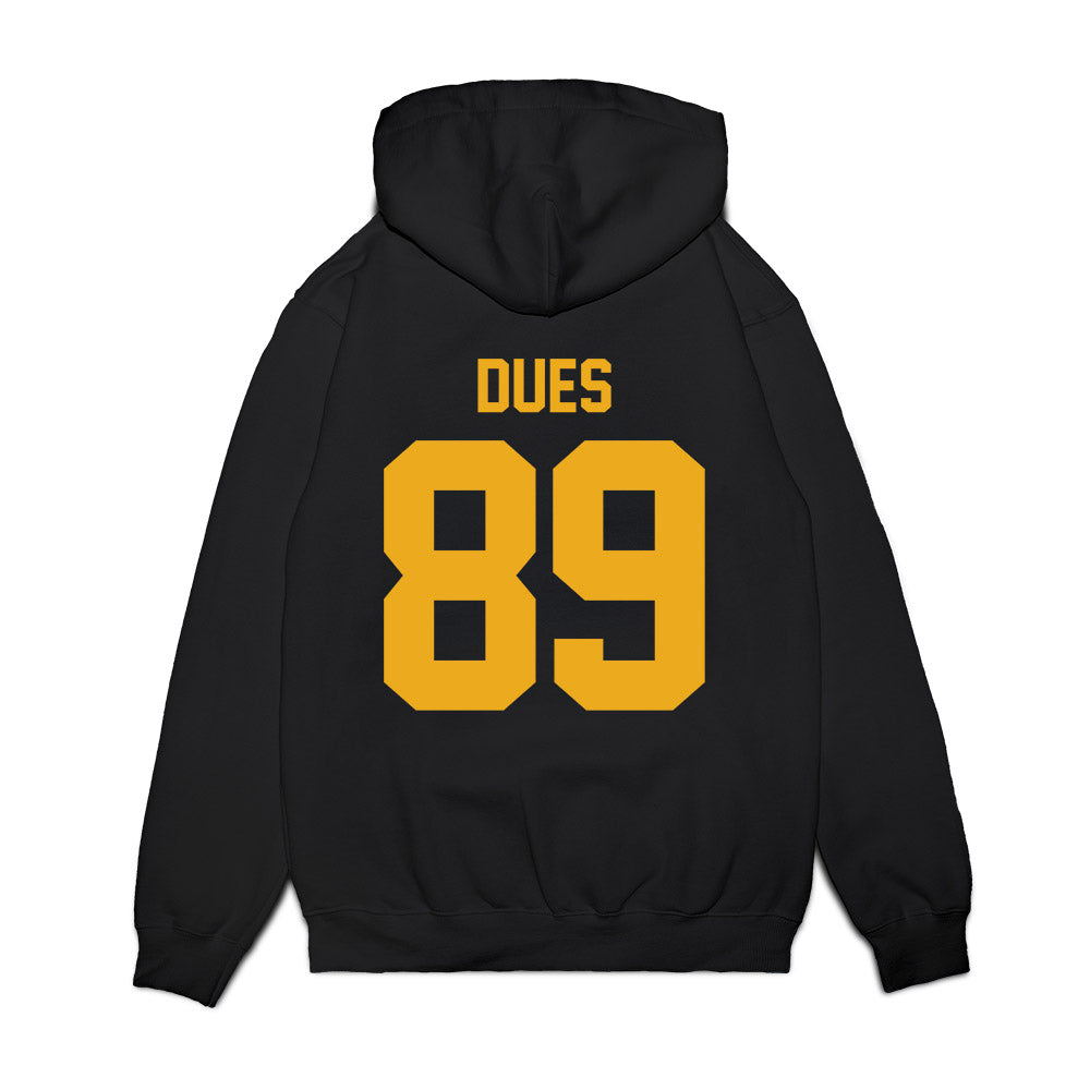 West Virginia - NCAA Football : Tyshawn Dues - Vintage Helmet Premium Hooded Sweatshirt-1