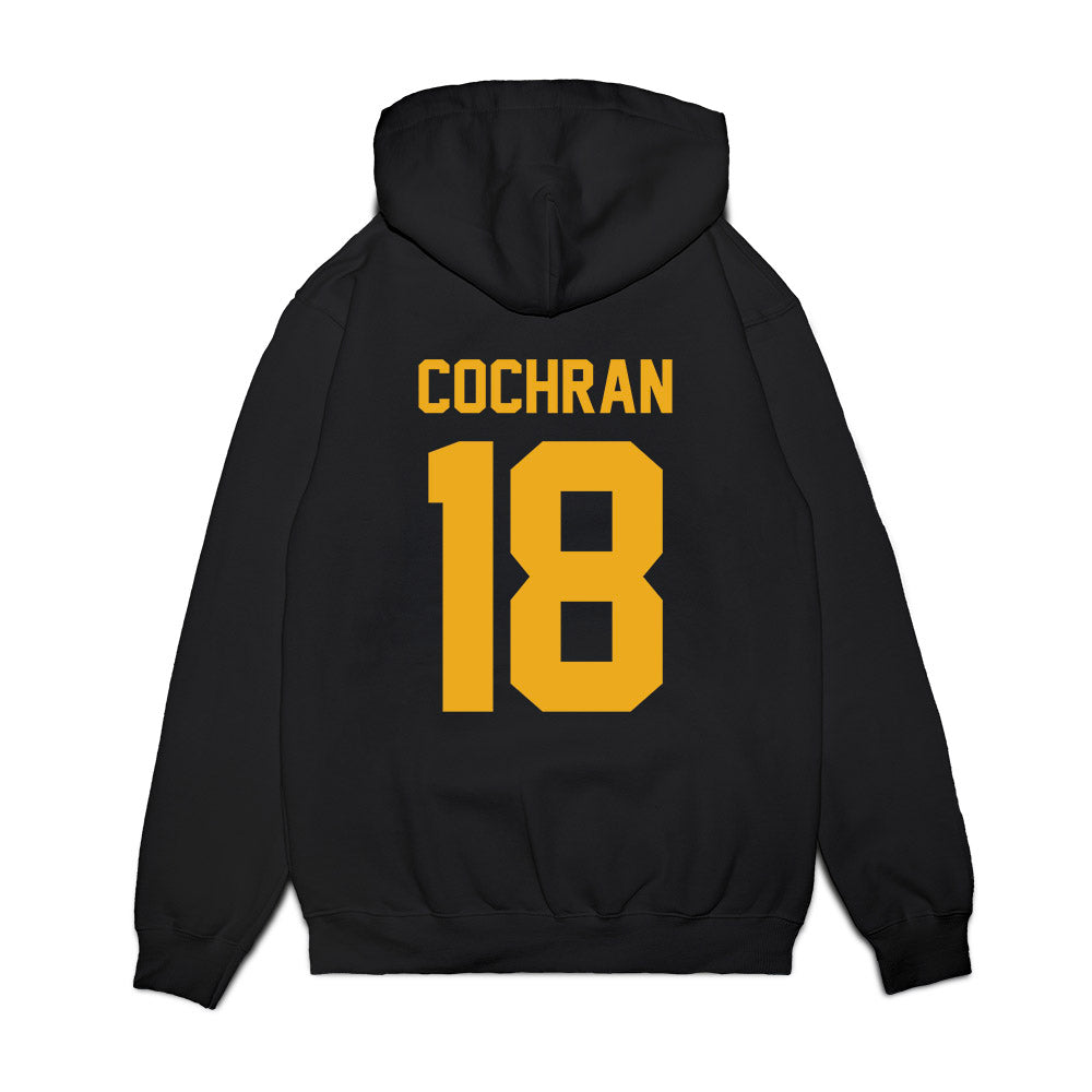 West Virginia - NCAA Football : Grant Cochran - Vintage Helmet Premium Hooded Sweatshirt-1