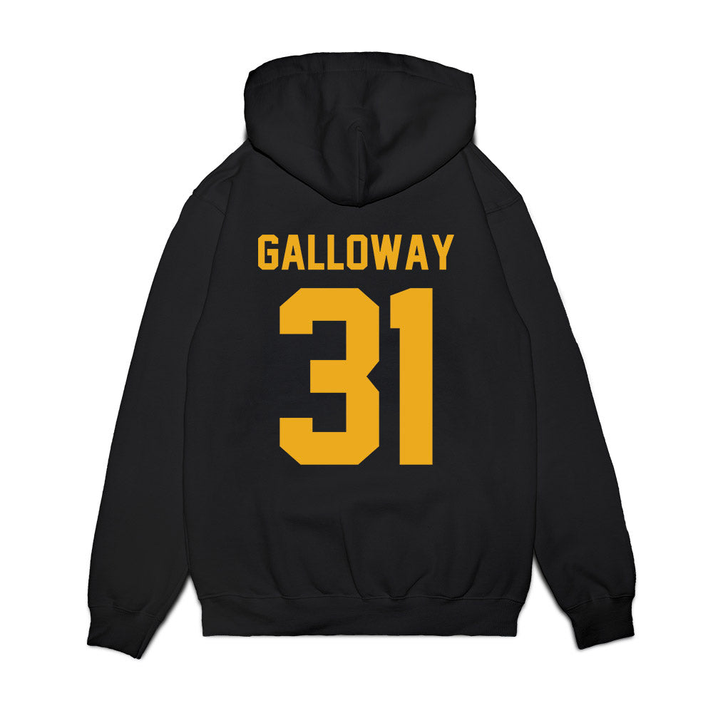 West Virginia - NCAA Football : Dawayne Galloway - Vintage Helmet Premium Hooded Sweatshirt-1