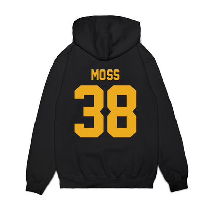 West Virginia - NCAA Football : Macguire Moss - Vintage Helmet Premium Hooded Sweatshirt-1