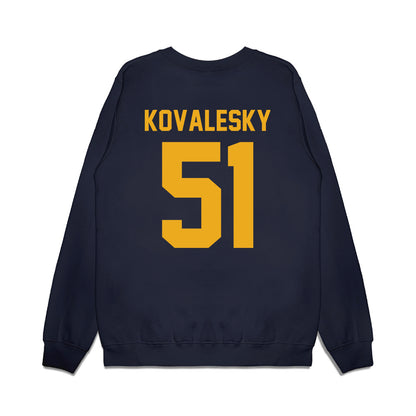 West Virginia - NCAA Football : Raymond Kovalesky - Vintage Helmet Premium Crewneck Sweatshirt-1