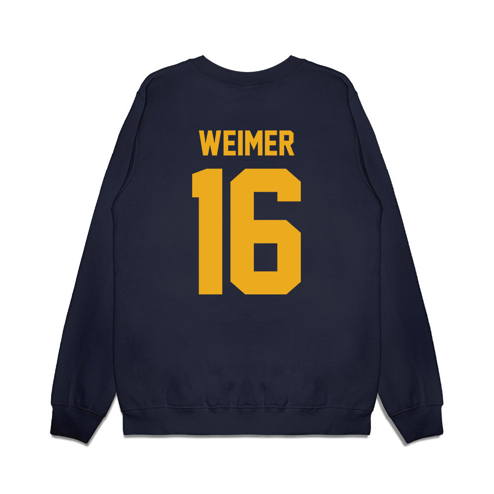 West Virginia - NCAA Football : Jeffrey Weimer - Vintage Helmet Premium Crewneck Sweatshirt-1