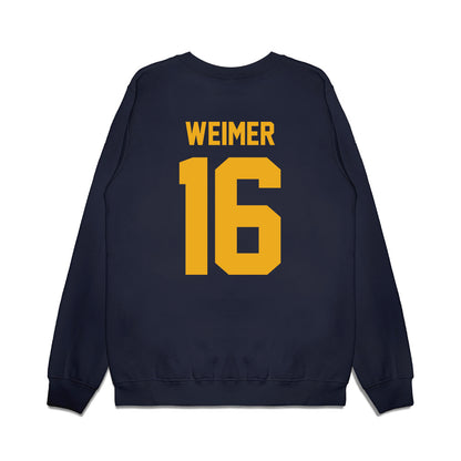 West Virginia - NCAA Football : Jeffrey Weimer - Vintage Helmet Premium Crewneck Sweatshirt-1