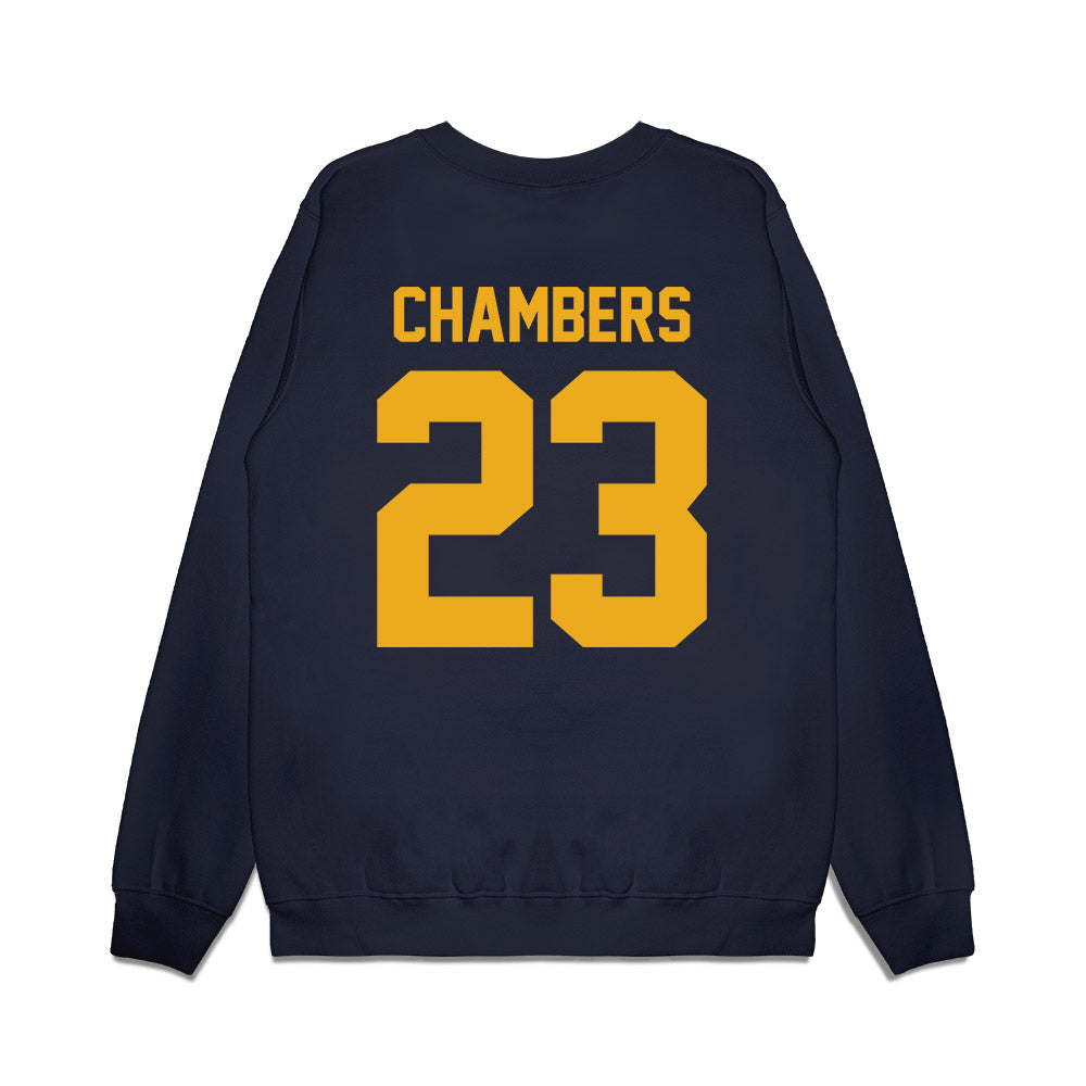 West Virginia - NCAA Football : Jason Chambers - Vintage Helmet Premium Crewneck Sweatshirt-1