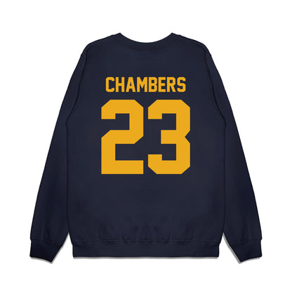 West Virginia - NCAA Football : Jason Chambers - Vintage Helmet Premium Crewneck Sweatshirt-1