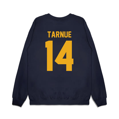 West Virginia - NCAA Football : Kekoura Tarnue - Vintage Helmet Premium Crewneck Sweatshirt-1