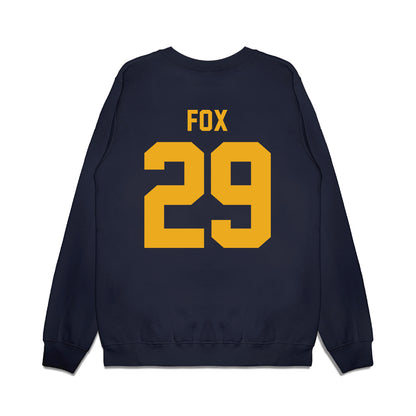 West Virginia - NCAA Football : Preston Fox - Vintage Helmet Premium Crewneck Sweatshirt-1