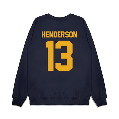 West Virginia - NCAA Football : Jaylen Henderson - Vintage Helmet Premium Crewneck Sweatshirt-1