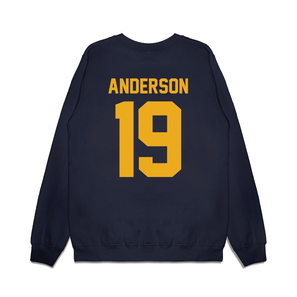 West Virginia - NCAA Football : Max Anderson - Vintage Helmet Premium Crewneck Sweatshirt-1