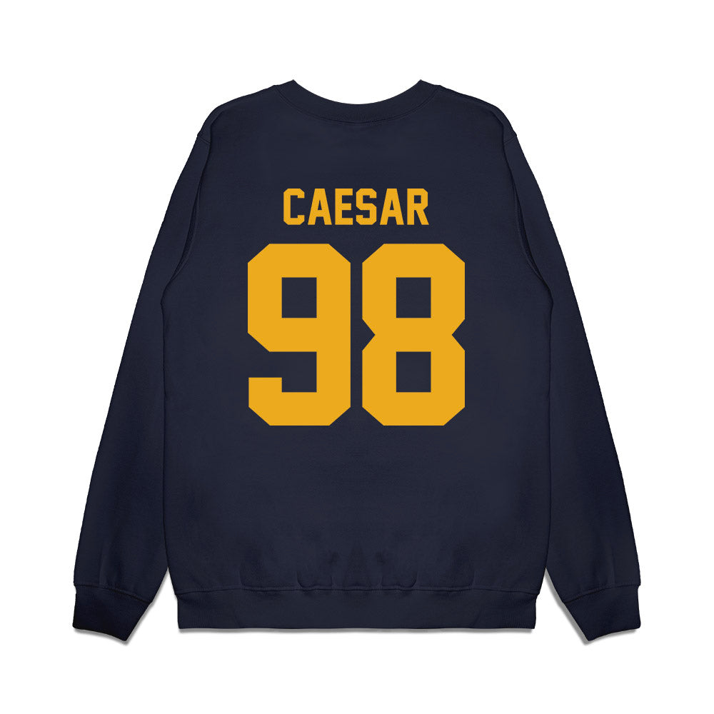 West Virginia - NCAA Football : Brandon Caesar - Vintage Helmet Premium Crewneck Sweatshirt-1