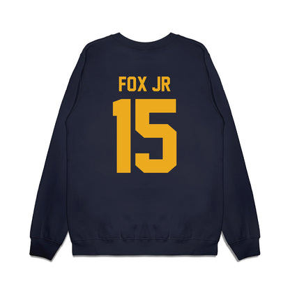 West Virginia - NCAA Football : Scotty Fox Jr - Vintage Helmet Premium Crewneck Sweatshirt-1