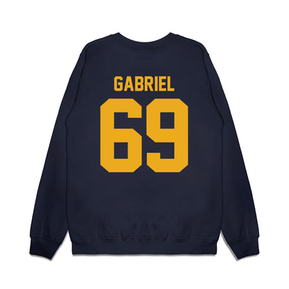 West Virginia - NCAA Football : Nathanael Gabriel - Vintage Helmet Premium Crewneck Sweatshirt-1