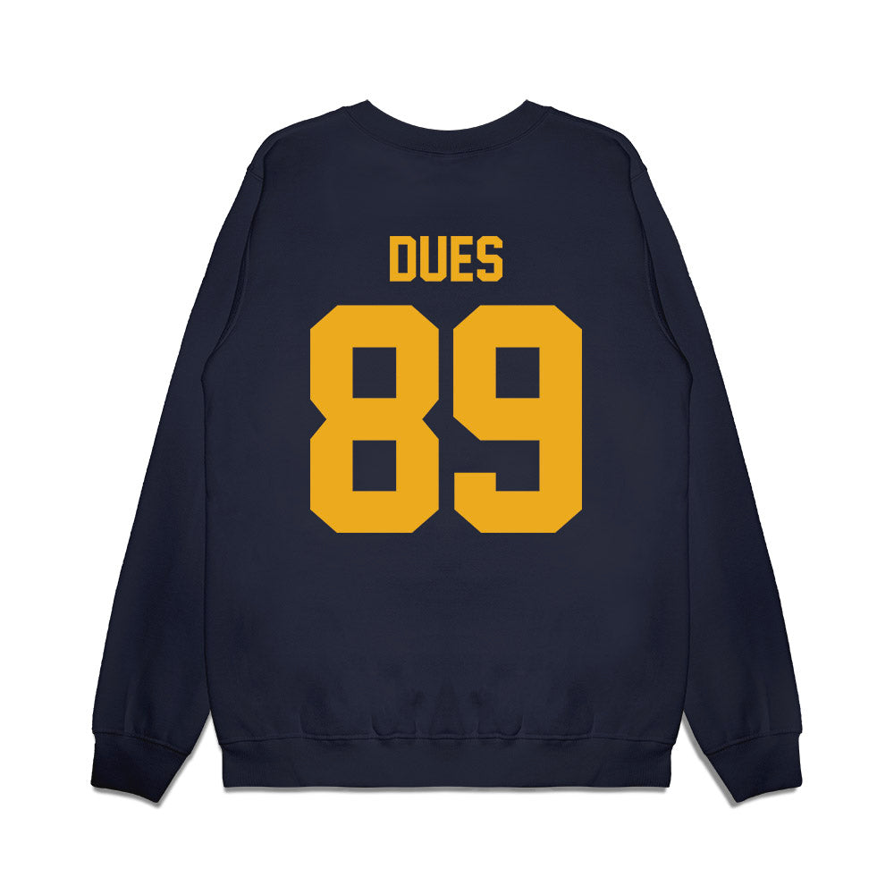 West Virginia - NCAA Football : Tyshawn Dues - Vintage Helmet Premium Crewneck Sweatshirt-1