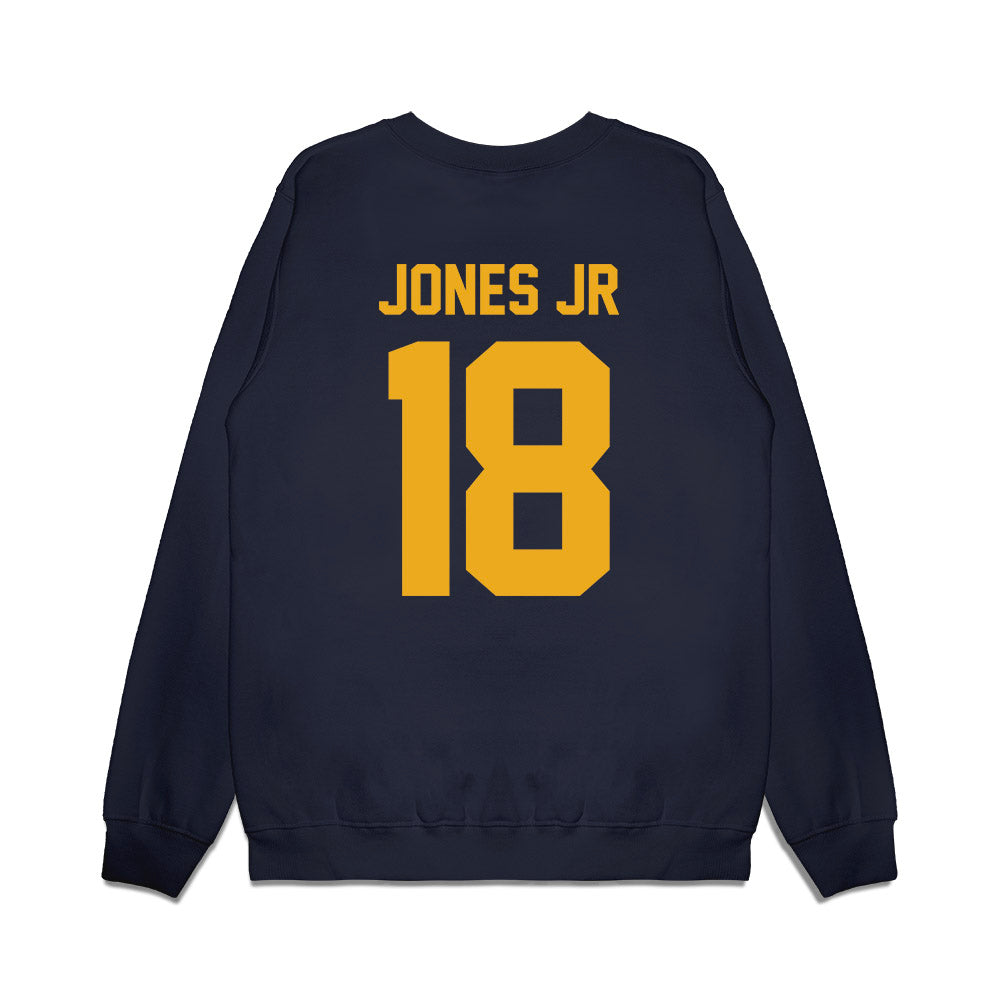 West Virginia - NCAA Football : Curtis Jones Jr - Vintage Helmet Premium Crewneck Sweatshirt-1