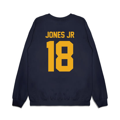 West Virginia - NCAA Football : Curtis Jones Jr - Vintage Helmet Premium Crewneck Sweatshirt-1