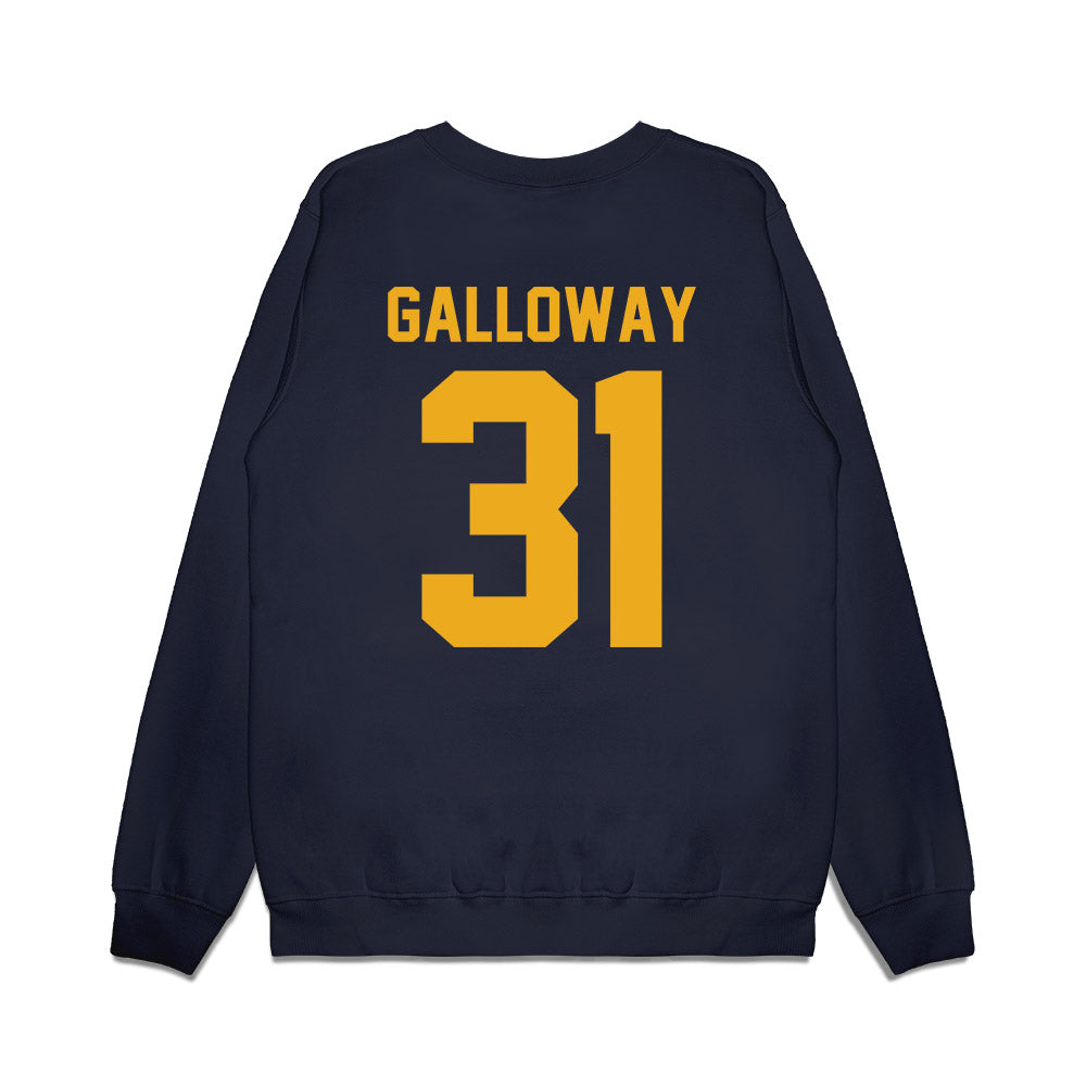 West Virginia - NCAA Football : Dawayne Galloway - Vintage Helmet Premium Crewneck Sweatshirt-1
