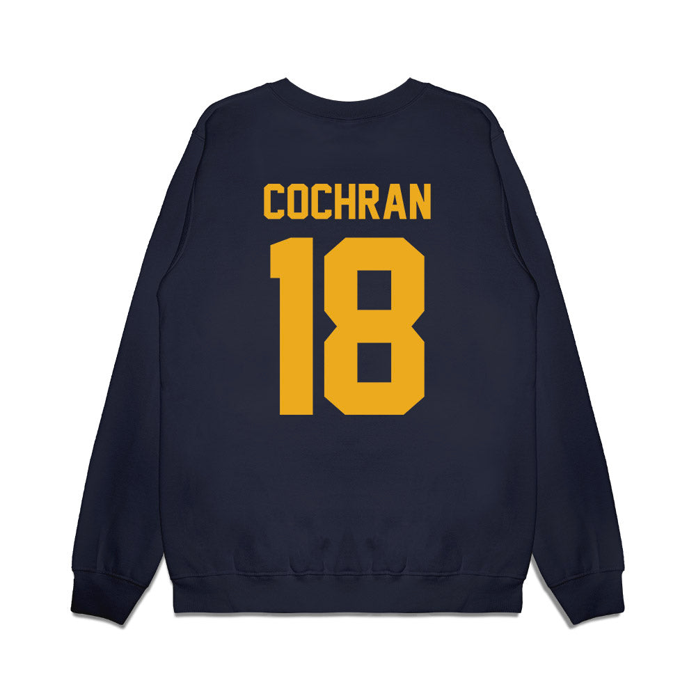 West Virginia - NCAA Football : Grant Cochran - Vintage Helmet Premium Crewneck Sweatshirt-1