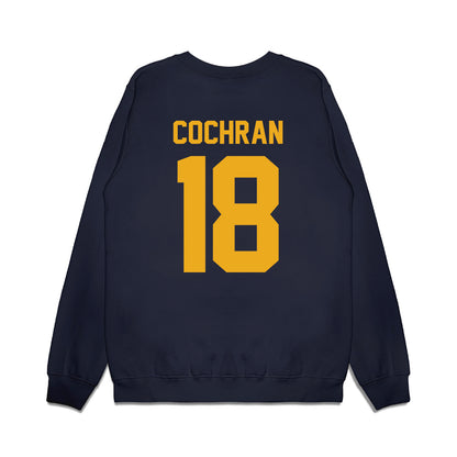 West Virginia - NCAA Football : Grant Cochran - Vintage Helmet Premium Crewneck Sweatshirt-1