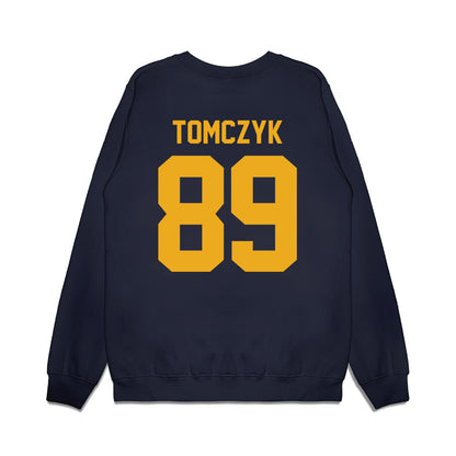 West Virginia - NCAA Football : Adam Tomczyk - Vintage Helmet Premium Crewneck Sweatshirt-1