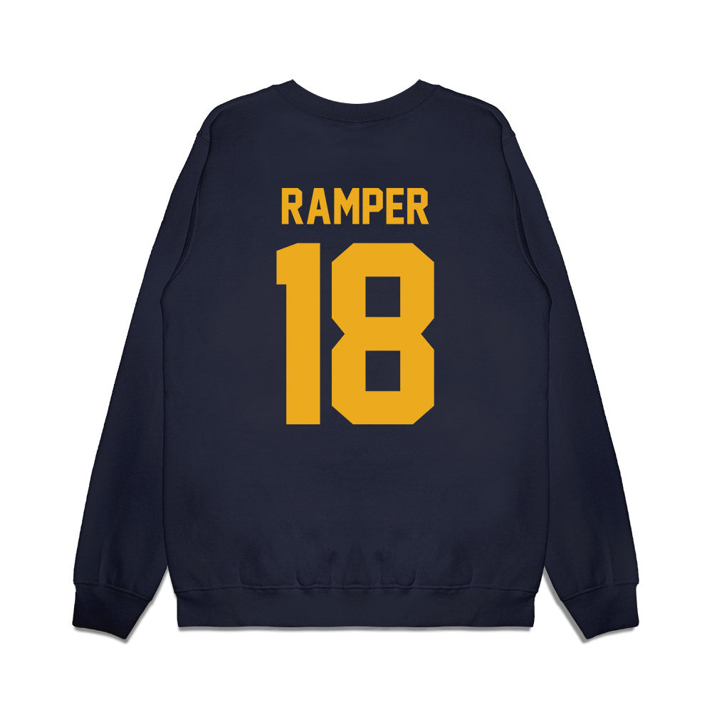 West Virginia - NCAA Football : Logan Ramper - Vintage Helmet Premium Crewneck Sweatshirt-1