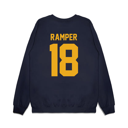 West Virginia - NCAA Football : Logan Ramper - Vintage Helmet Premium Crewneck Sweatshirt-1