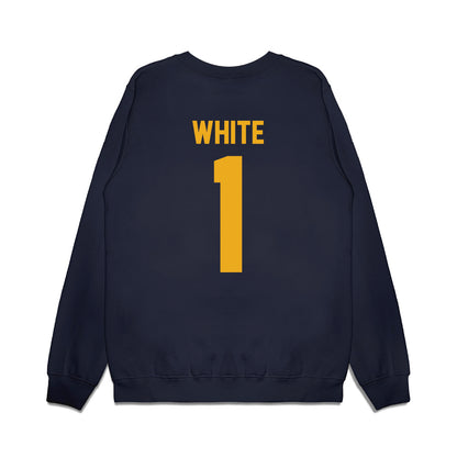 West Virginia - NCAA Football : Jahiem White - Vintage Helmet Premium Crewneck Sweatshirt-1