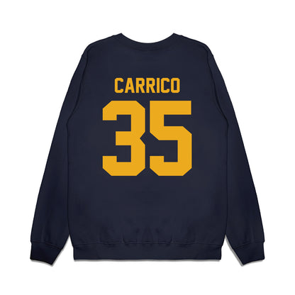 West Virginia - NCAA Football : Reid Carrico - Vintage Helmet Premium Crewneck Sweatshirt-1