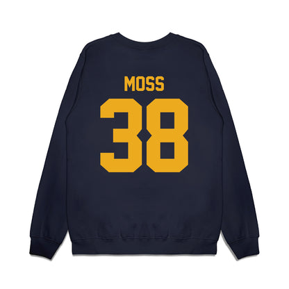 West Virginia - NCAA Football : Macguire Moss - Vintage Helmet Premium Crewneck Sweatshirt-1
