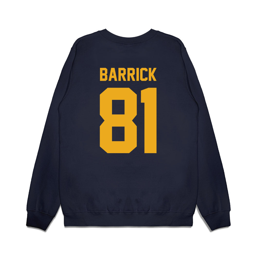 West Virginia - NCAA Football : Jacob Barrick - Vintage Helmet Premium Crewneck Sweatshirt-1