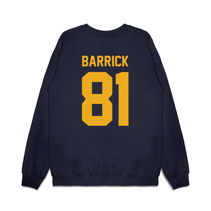 West Virginia - NCAA Football : Jacob Barrick - Vintage Helmet Premium Crewneck Sweatshirt-1