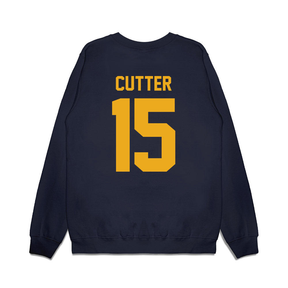 West Virginia - NCAA Football : Ben Cutter - Vintage Helmet Premium Crewneck Sweatshirt-1