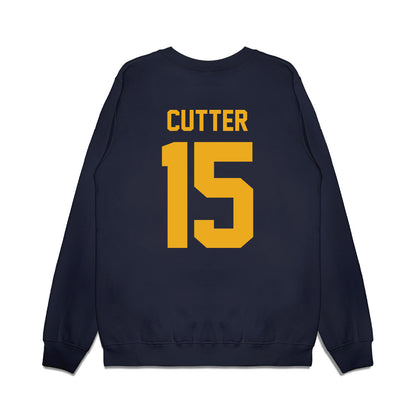 West Virginia - NCAA Football : Ben Cutter - Vintage Helmet Premium Crewneck Sweatshirt-1