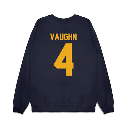 West Virginia - NCAA Football : Cameron Vaughn - Vintage Helmet Premium Crewneck Sweatshirt-1