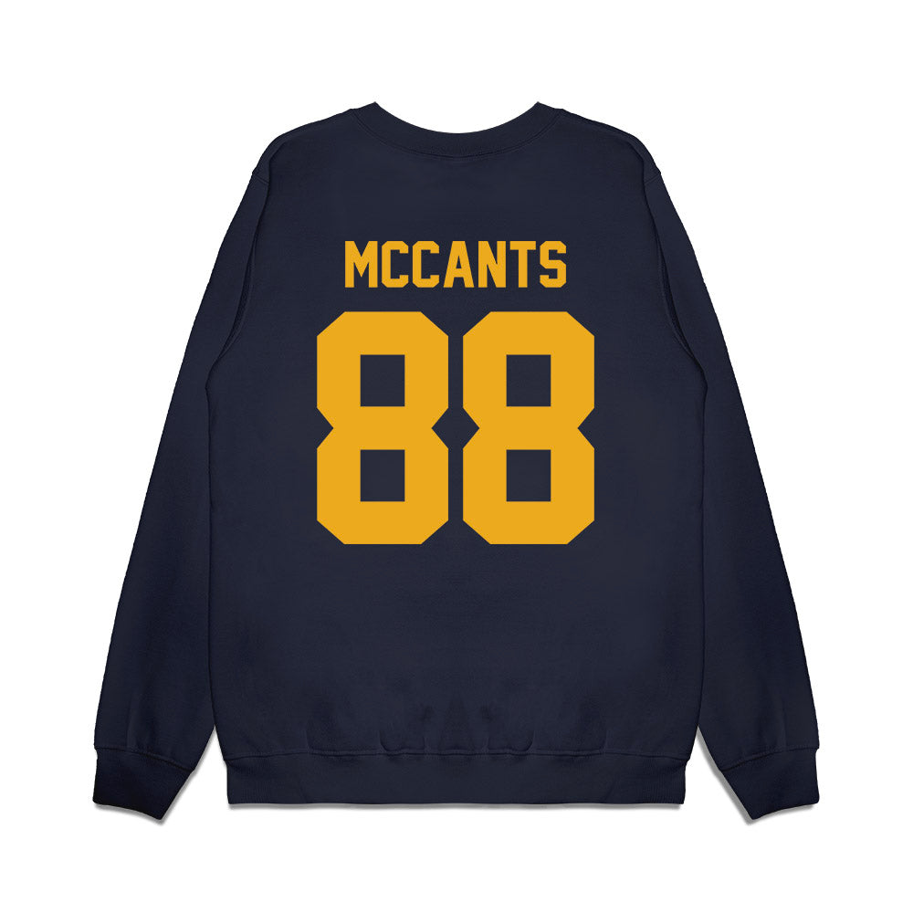 West Virginia - NCAA Football : Jordan McCants - Vintage Helmet Premium Crewneck Sweatshirt-1