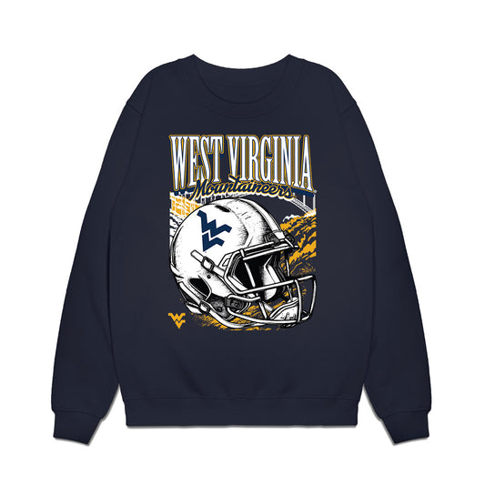 West Virginia - NCAA Football : Corey McIntyre Jr - Vintage Helmet Premium Crewneck Sweatshirt-0
