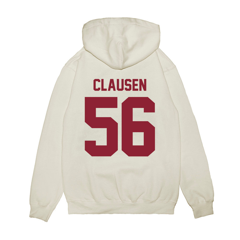 Iowa State - NCAA Football : Drew Clausen - Vintage Helmet Premium Hooded Sweatshirt-1