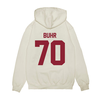 Iowa State - NCAA Football : Trevor Buhr - Vintage Helmet Premium Hooded Sweatshirt-1
