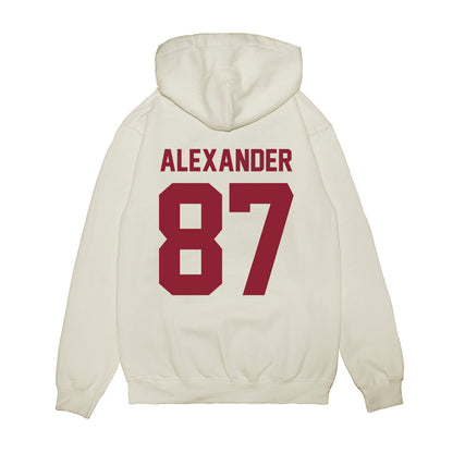 Iowa State - NCAA Football : Cooper Alexander - Vintage Helmet Premium Hooded Sweatshirt-1