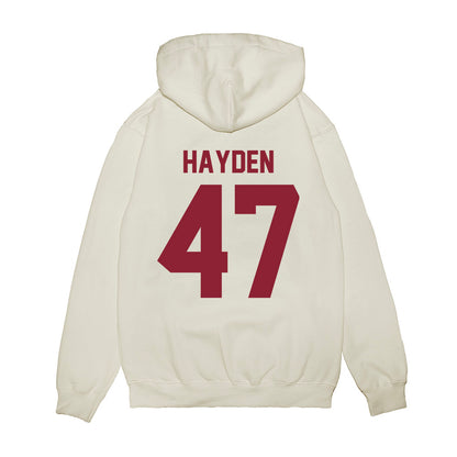 Iowa State - NCAA Football : CJ Hayden - Vintage Helmet Premium Hooded Sweatshirt-1