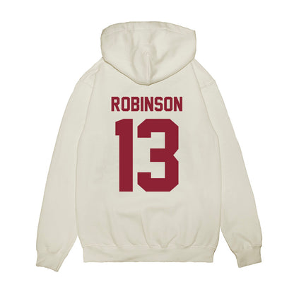 Iowa State - NCAA Football : Zay Robinson - Vintage Helmet Premium Hooded Sweatshirt-1